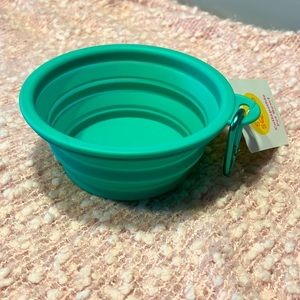 Collapsible Pet Bowl. Teal